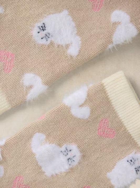 Fluffy Cat Ankle Sock