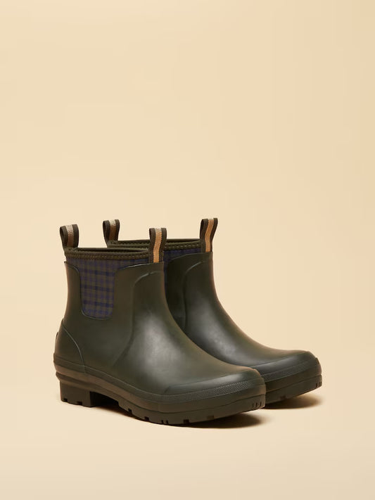 Foxton Tartan Detail Short Welly Boot
