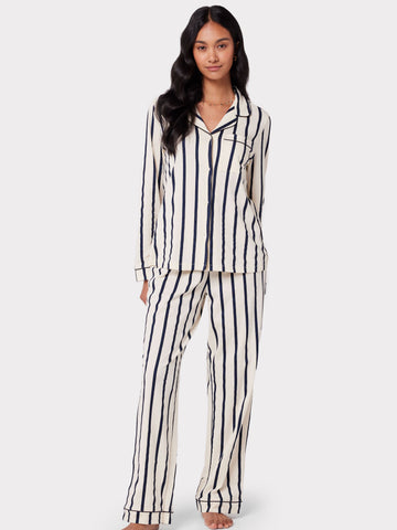 Organic Cotton Stripe Long Pyjama Set