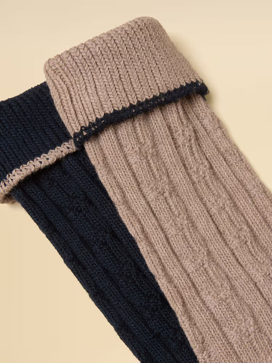 Cable 2 Pack Socks