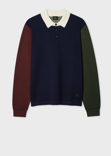 Colourblock LS Polo Sweat