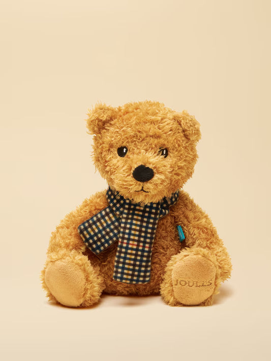 Traditional Bear with Henson Check Scarf Dog Toy