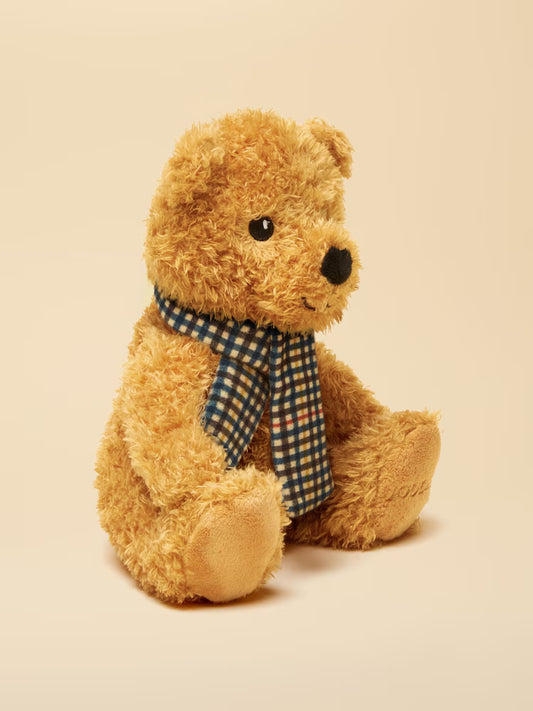 Traditional Bear with Henson Check Scarf Dog Toy