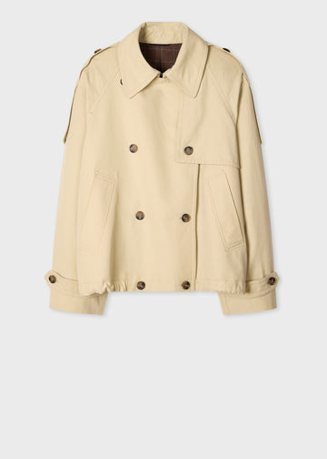 Elasticated Back Trench Jacket