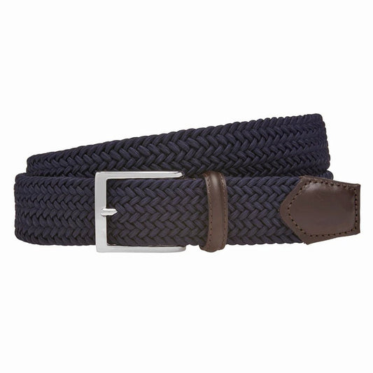 Young Ideas & Henmores -Viscose Stretch Belt 35mm -Navy Indigo Melange -SM