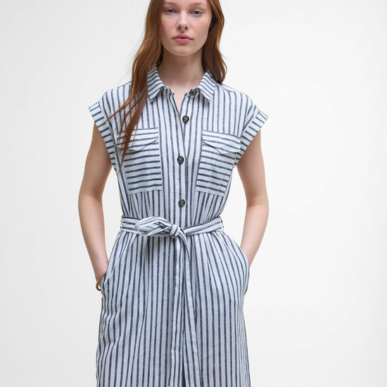 Young Ideas/Henmores - Abby Dress - NY73 Navy/White Stripe - 8