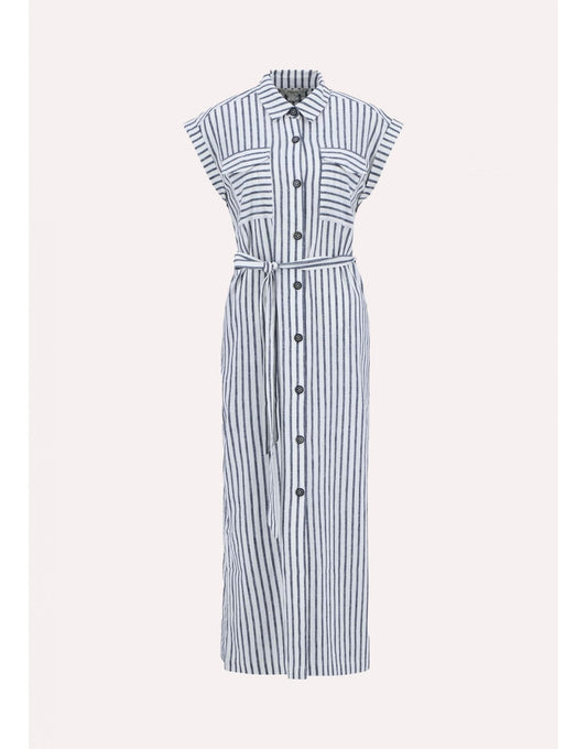 Young Ideas/Henmores - Abby Dress - NY73 Navy/White Stripe - 8