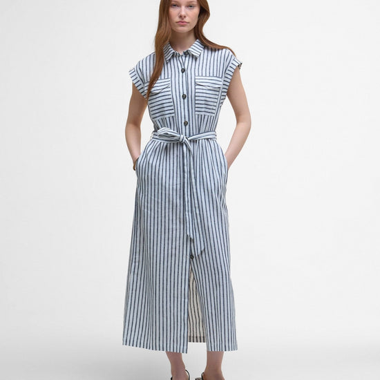 Young Ideas/Henmores - Abby Dress - NY73 Navy/White Stripe - 8