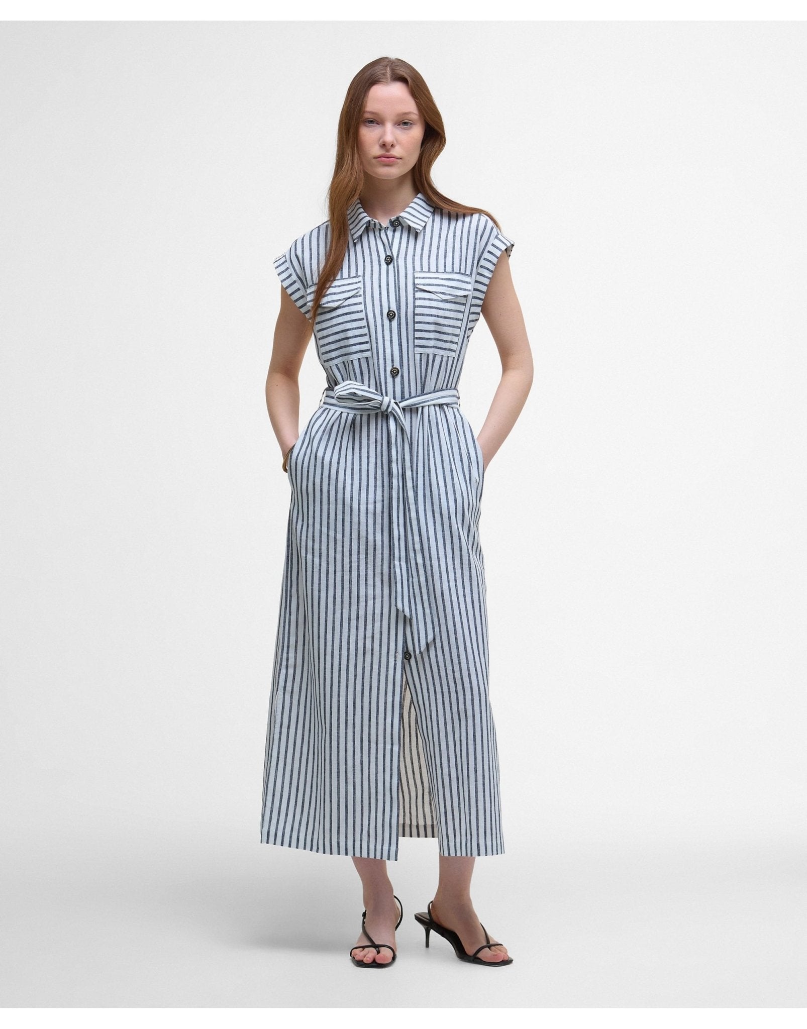 Young Ideas/Henmores - Abby Dress - NY73 Navy/White Stripe - 8