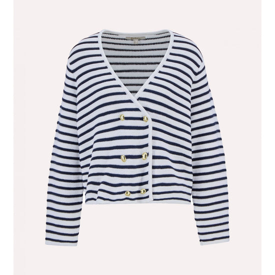 Young Ideas/Henmores - Abby Knitted Cardigan - WH71 Cloud/Navy - 8