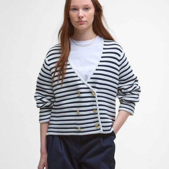 Young Ideas/Henmores - Abby Knitted Cardigan - WH71 Cloud/Navy - 8