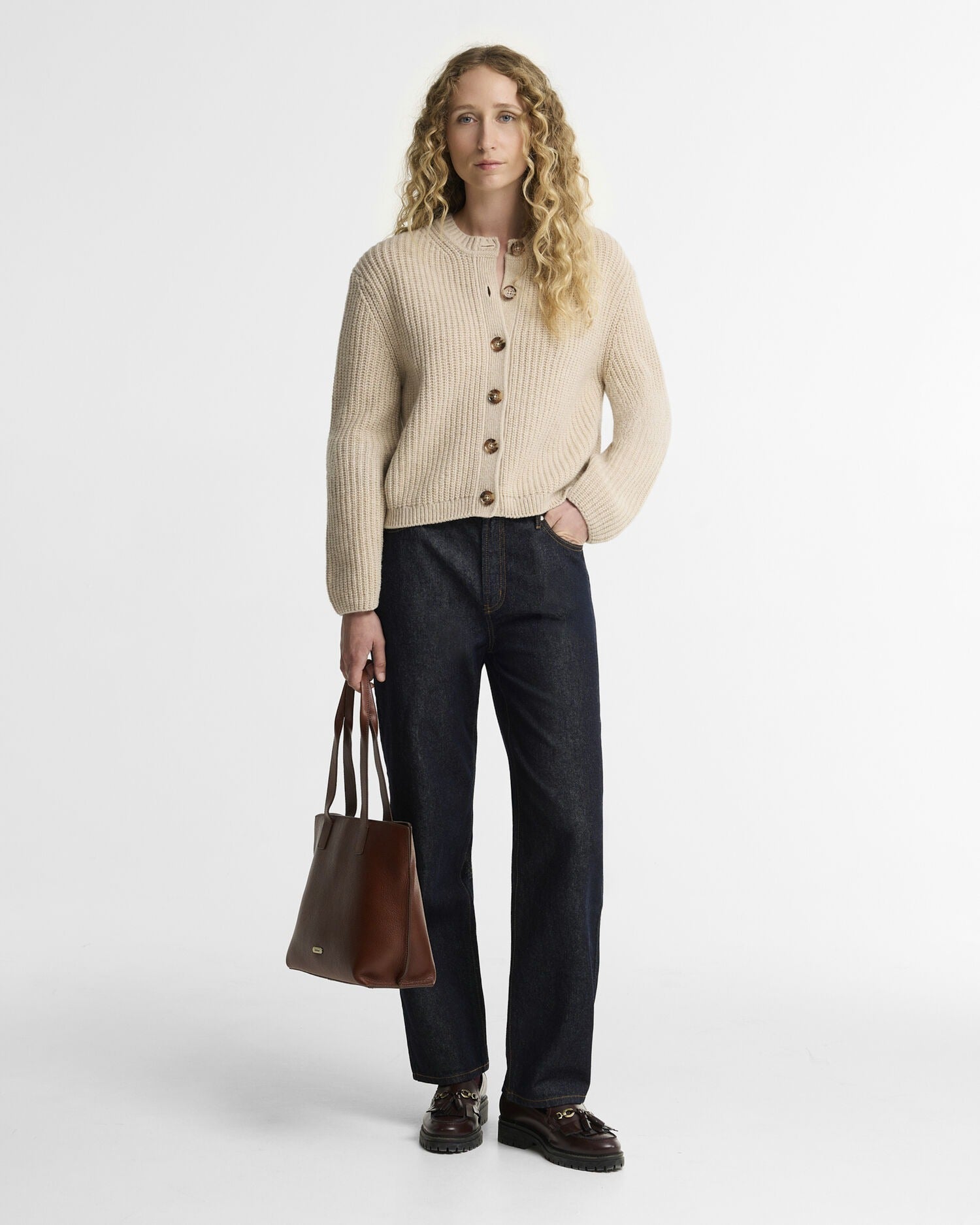 Young Ideas & Henmores -Adalyn Knitted Cardigan -CR52 Birch -8