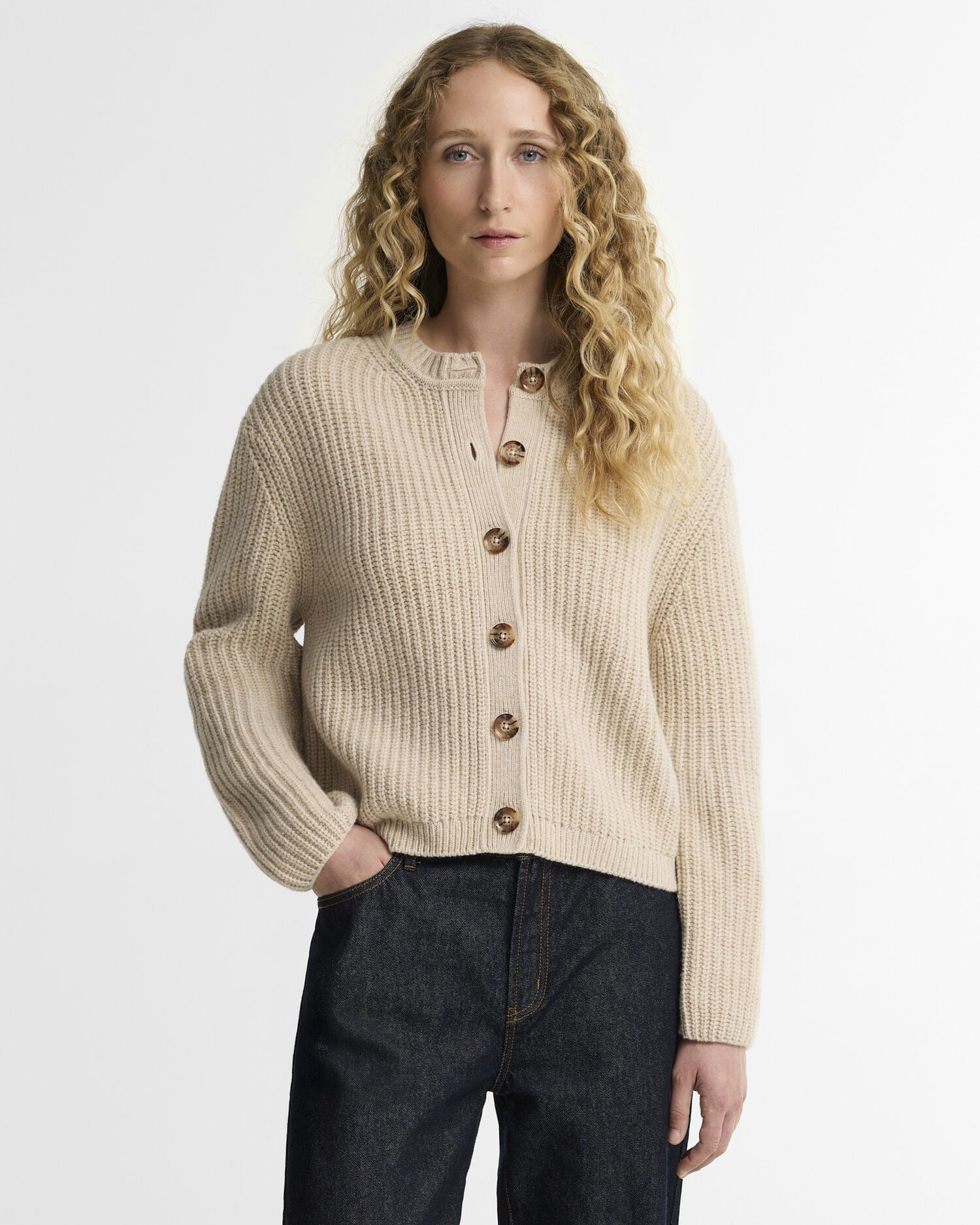 Young Ideas & Henmores -Adalyn Knitted Cardigan -CR52 Birch -8