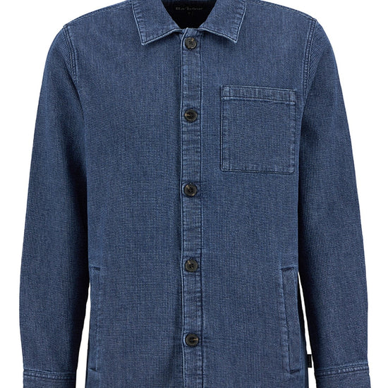 Young Ideas/Henmores - Aickmen Textured Denim Overshirt - IN32 Indigo - S