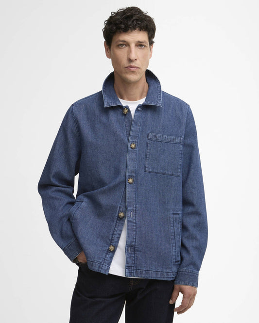 Young Ideas/Henmores - Aickmen Textured Denim Overshirt - IN32 Indigo - S