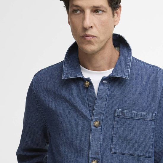 Young Ideas/Henmores - Aickmen Textured Denim Overshirt - IN32 Indigo - S