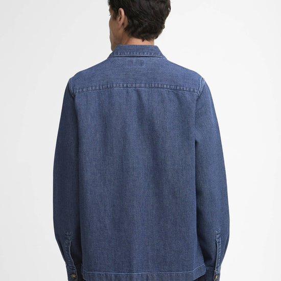 Young Ideas/Henmores - Aickmen Textured Denim Overshirt - IN32 Indigo - S