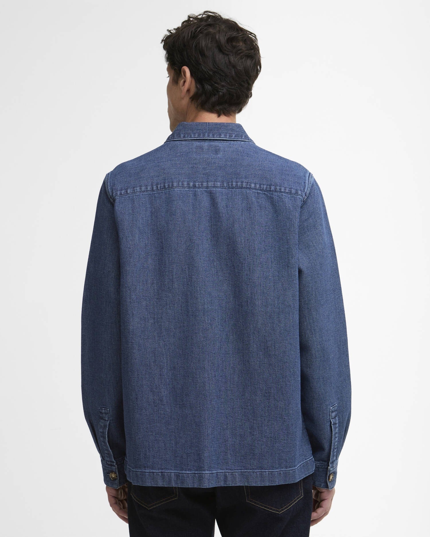 Young Ideas/Henmores - Aickmen Textured Denim Overshirt - IN32 Indigo - S