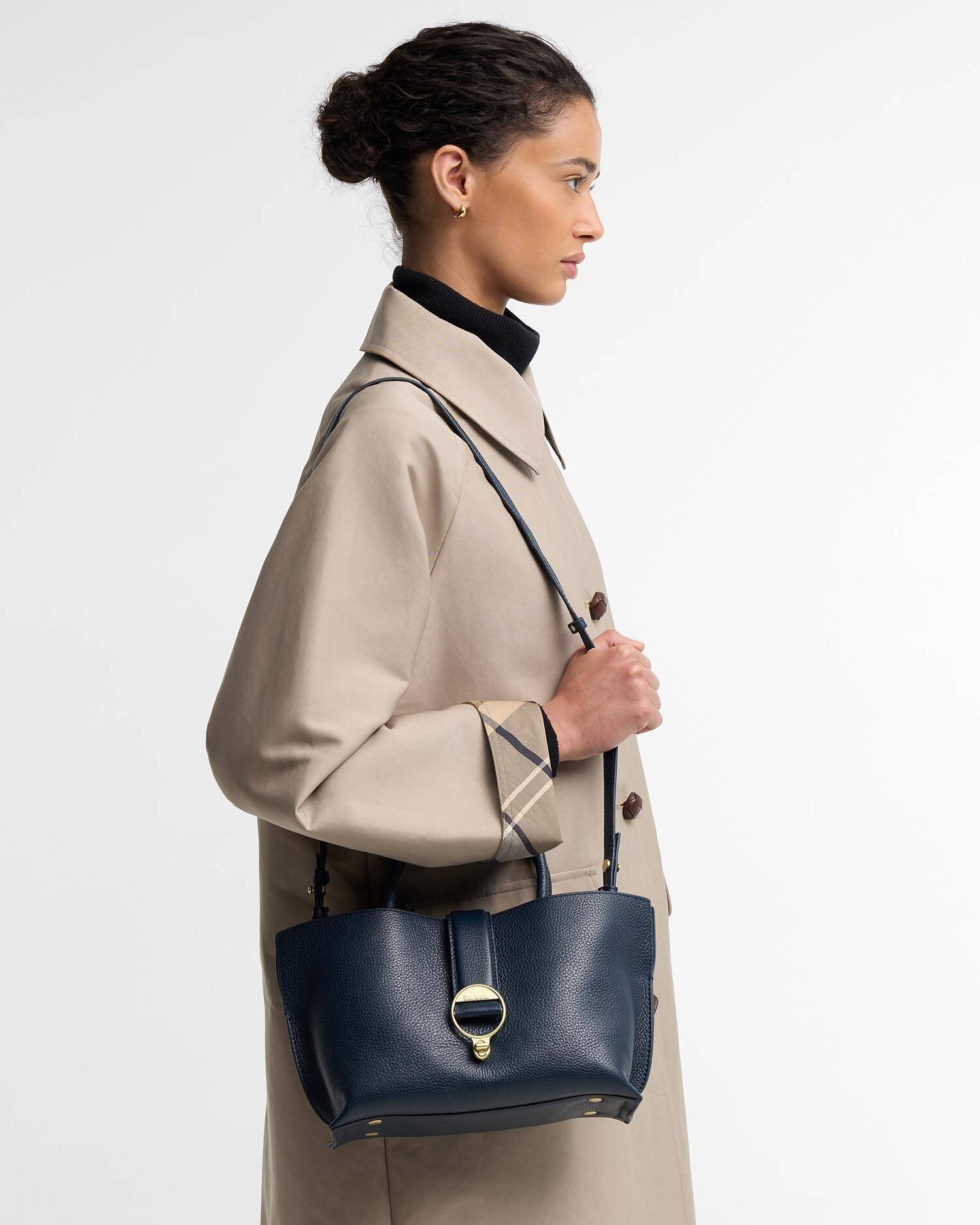 Young Ideas & Henmores -Alder Mini Leather Tote Bag -NY71 Navy -OS