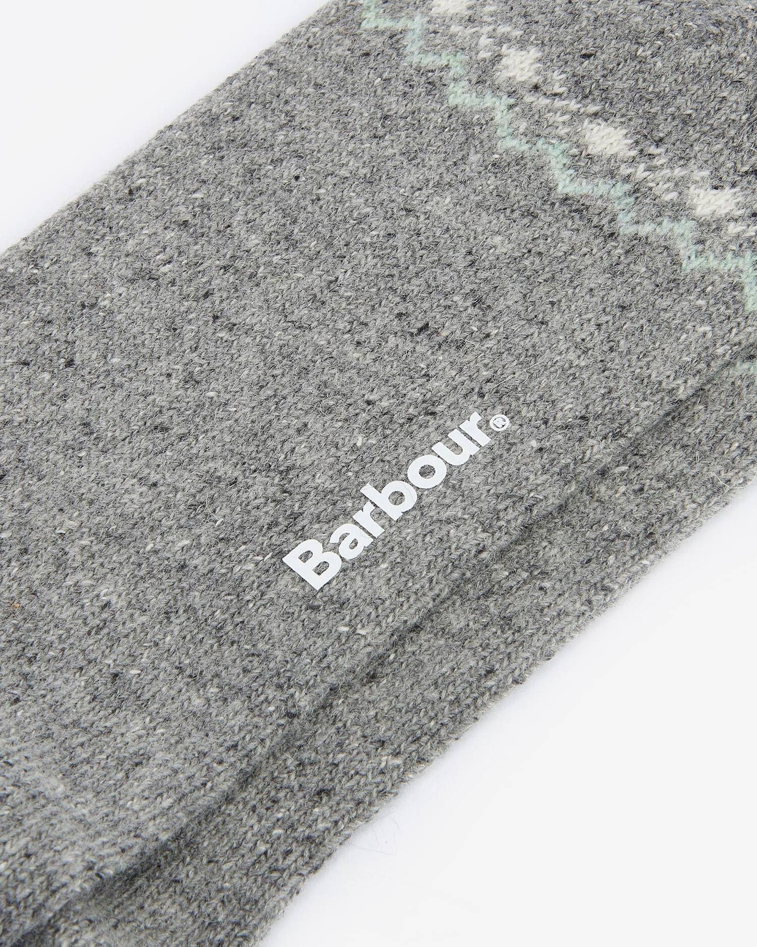 Young Ideas & Henmores -Anaise Fair Isle Sock -GY51 Mid Grey/Loden -M/L