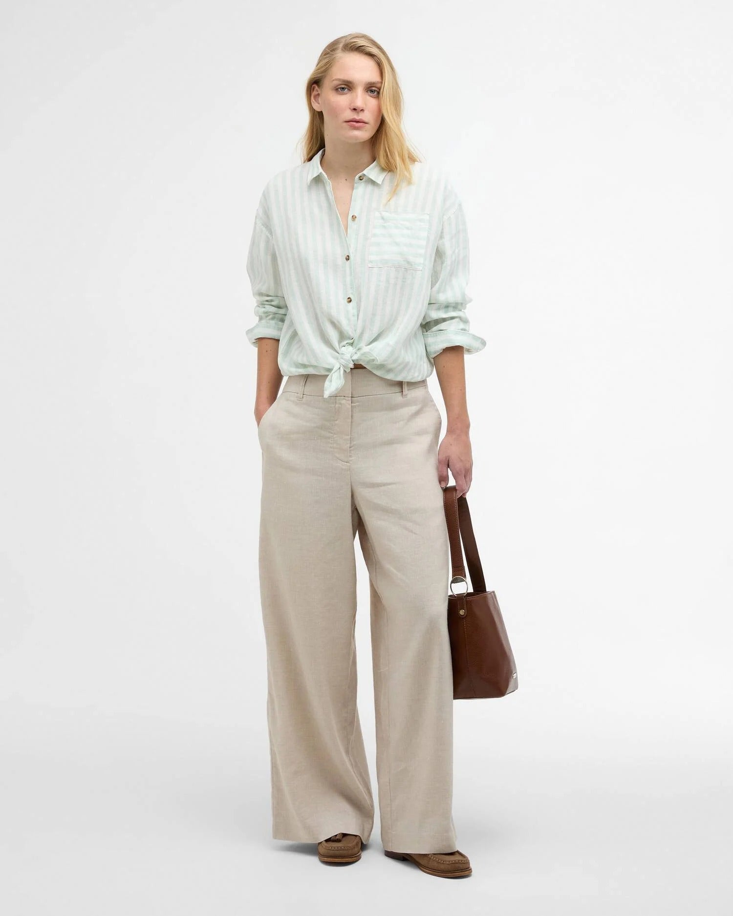 Young Ideas & Henmores - Annie Shirt - GN17 Spearmint Stripe - 8