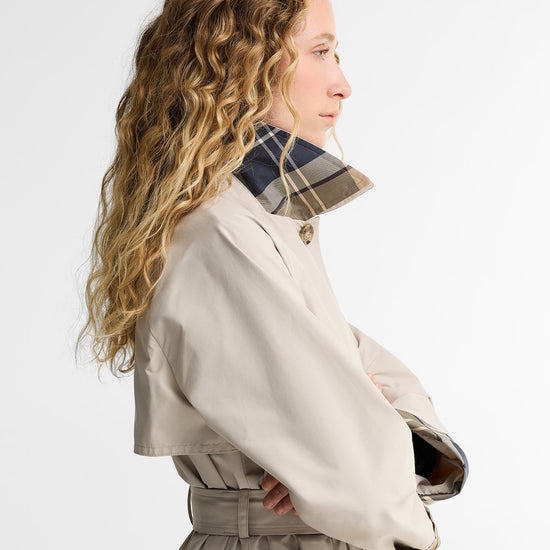 Young Ideas & Henmores -Antonella Showerproof Jacket -ST31 Mist/Birchwood Dress -8