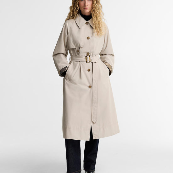 Young Ideas & Henmores -Antonella Showerproof Jacket -ST31 Mist/Birchwood Dress -8
