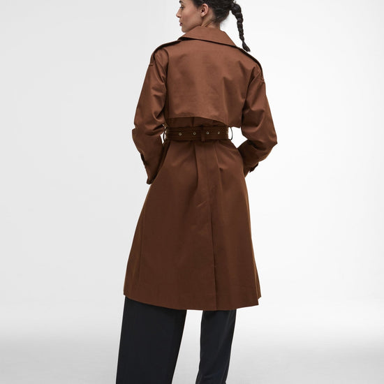 Young Ideas/Henmores - Aoife Trench Showerproof - BE31 Military Brown/Hessian Tartan - 8
