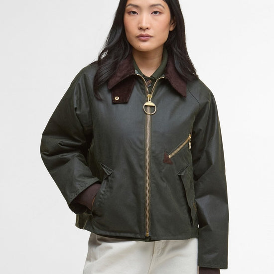 Young Ideas/Henmores - Arlene Wax Jacket - OL52 Fern/Ancient Tartan - 8