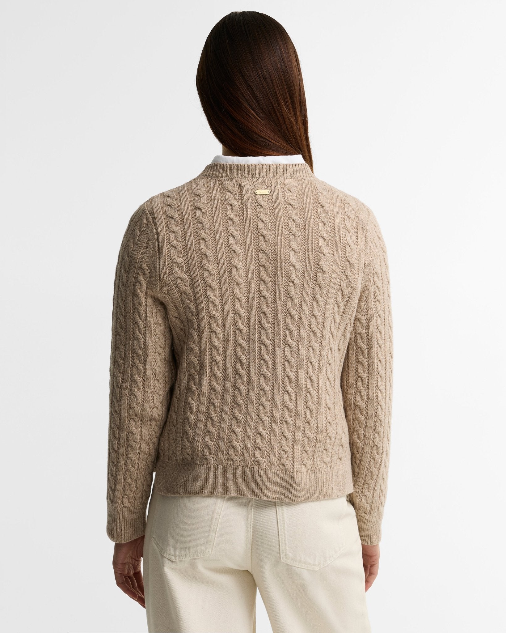 Young Ideas & Henmores -Ashdown Cable Knitted Jumper -BE54 Honey -8