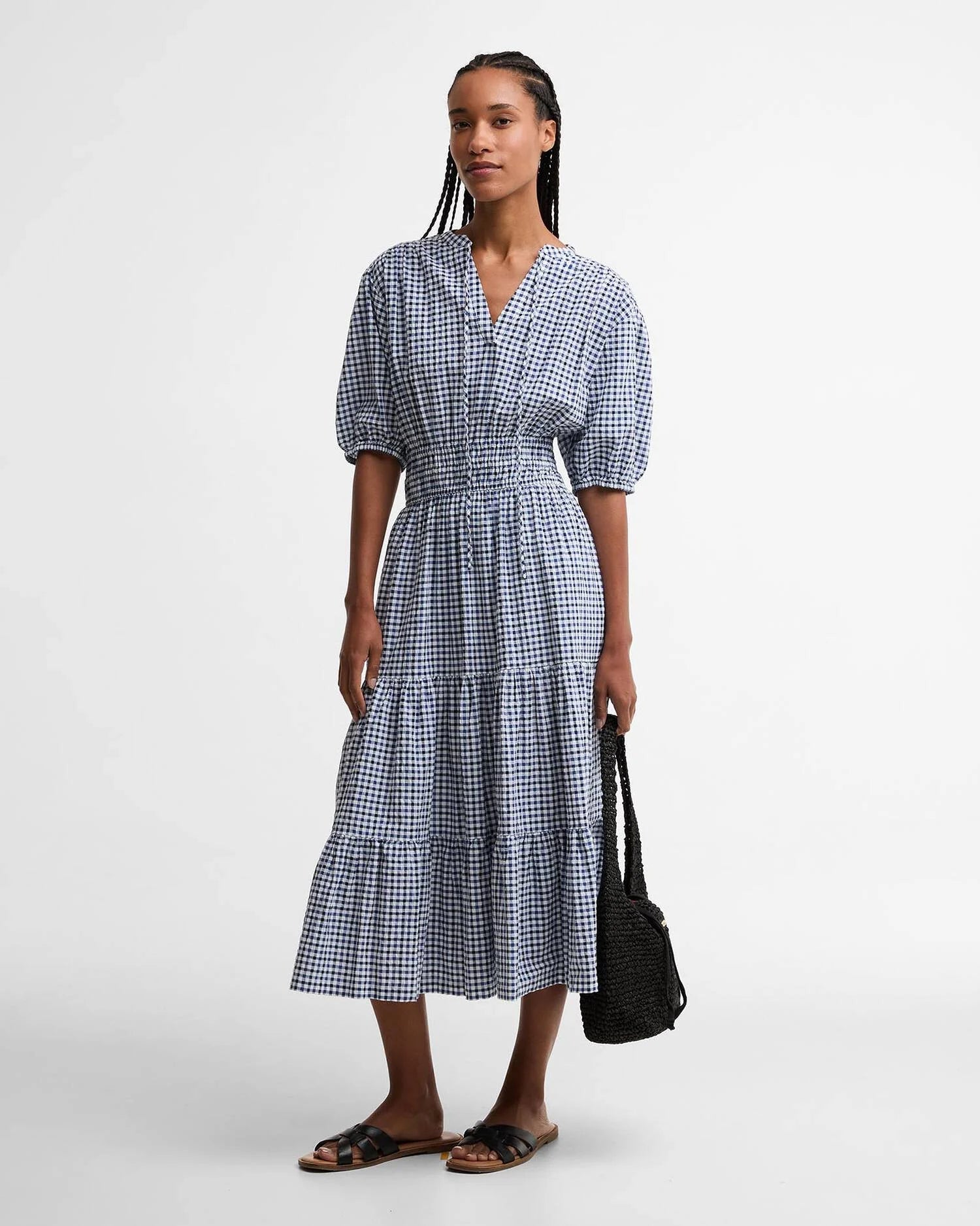 Young Ideas & Henmores - Ashwell Midi Dress - MI11 Multi Gingham - 8