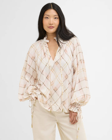 Young Ideas/Henmores - Asker Blouse - PI93 Silver Peony Painted Check - 8