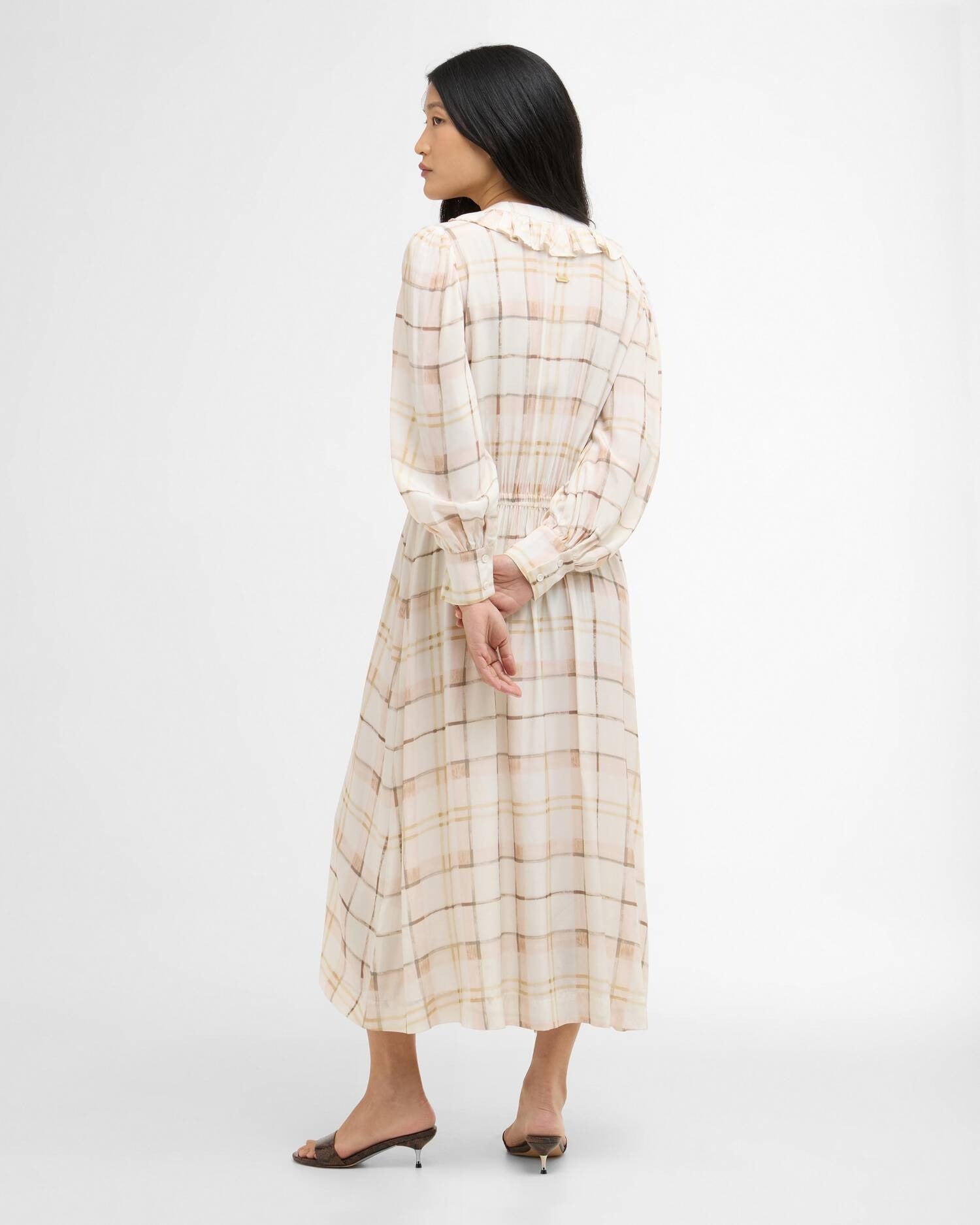 Young Ideas/Henmores - Asker Midi Dress - PI93 Silver Peony Painted Check - 8