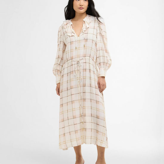 Young Ideas/Henmores - Asker Midi Dress - PI93 Silver Peony Painted Check - 8