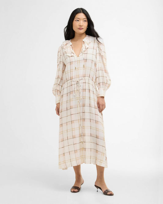 Young Ideas/Henmores - Asker Midi Dress - PI93 Silver Peony Painted Check - 8