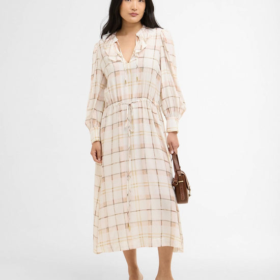 Young Ideas/Henmores - Asker Midi Dress - PI93 Silver Peony Painted Check - 8