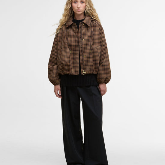 Young Ideas/Henmores - Audrey Showerproof Jacket - BR51 Vicuna Gingham Check - 8