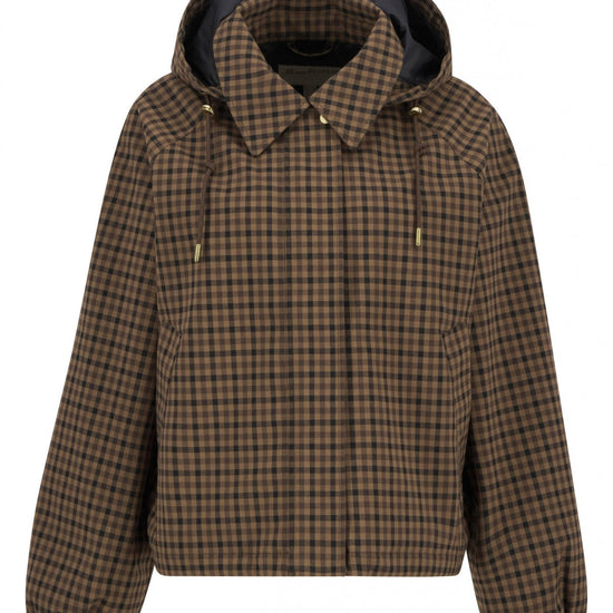 Young Ideas/Henmores - Audrey Showerproof Jacket - BR51 Vicuna Gingham Check - 8