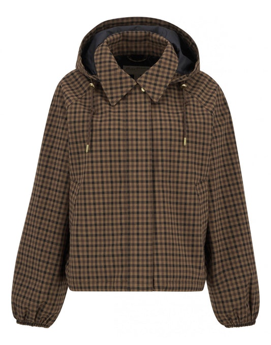 Young Ideas/Henmores - Audrey Showerproof Jacket - BR51 Vicuna Gingham Check - 8