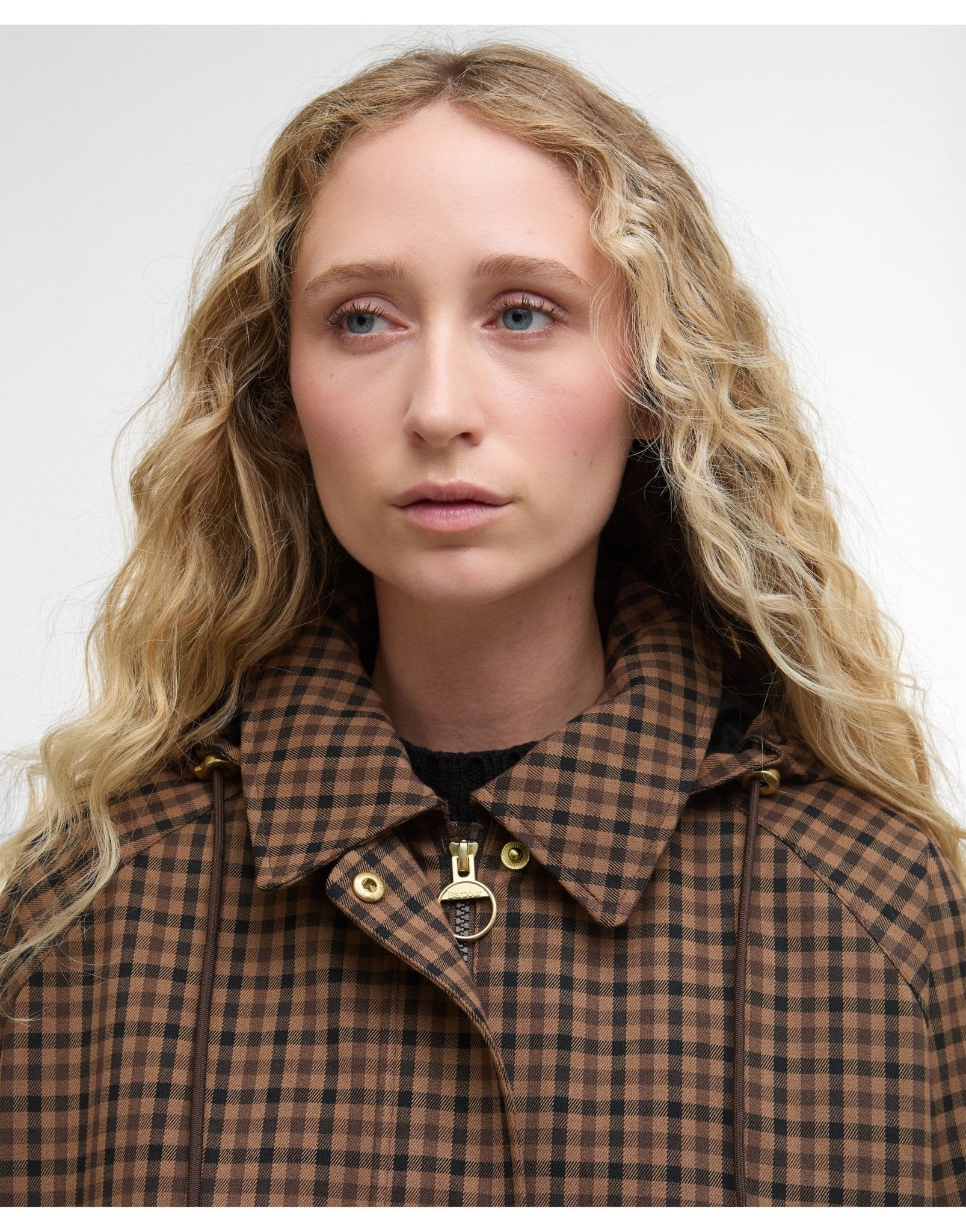 Young Ideas/Henmores - Audrey Showerproof Jacket - BR51 Vicuna Gingham Check - 8