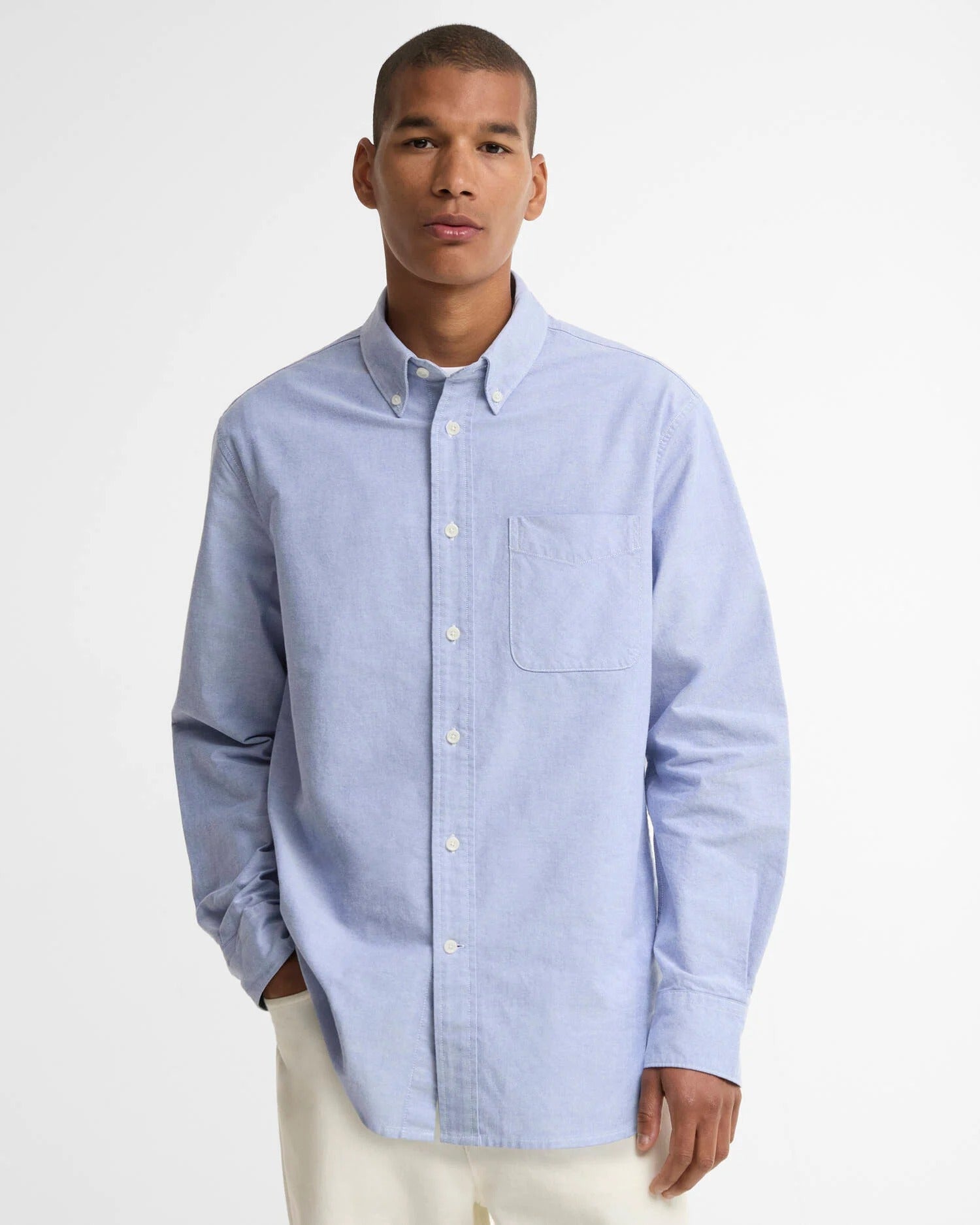 Young Ideas & Henmores -Authentic Oxford Shirt -BL33 Blue -L