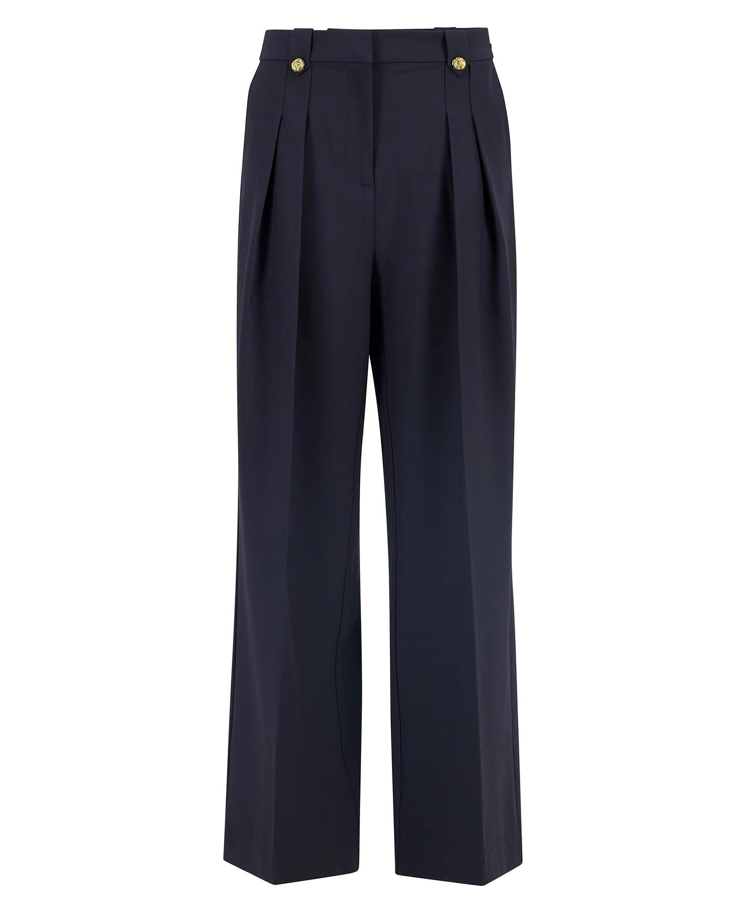 Young Ideas/Henmores - Avery Wide Leg Trousers - NY99 Dark Navy - 8