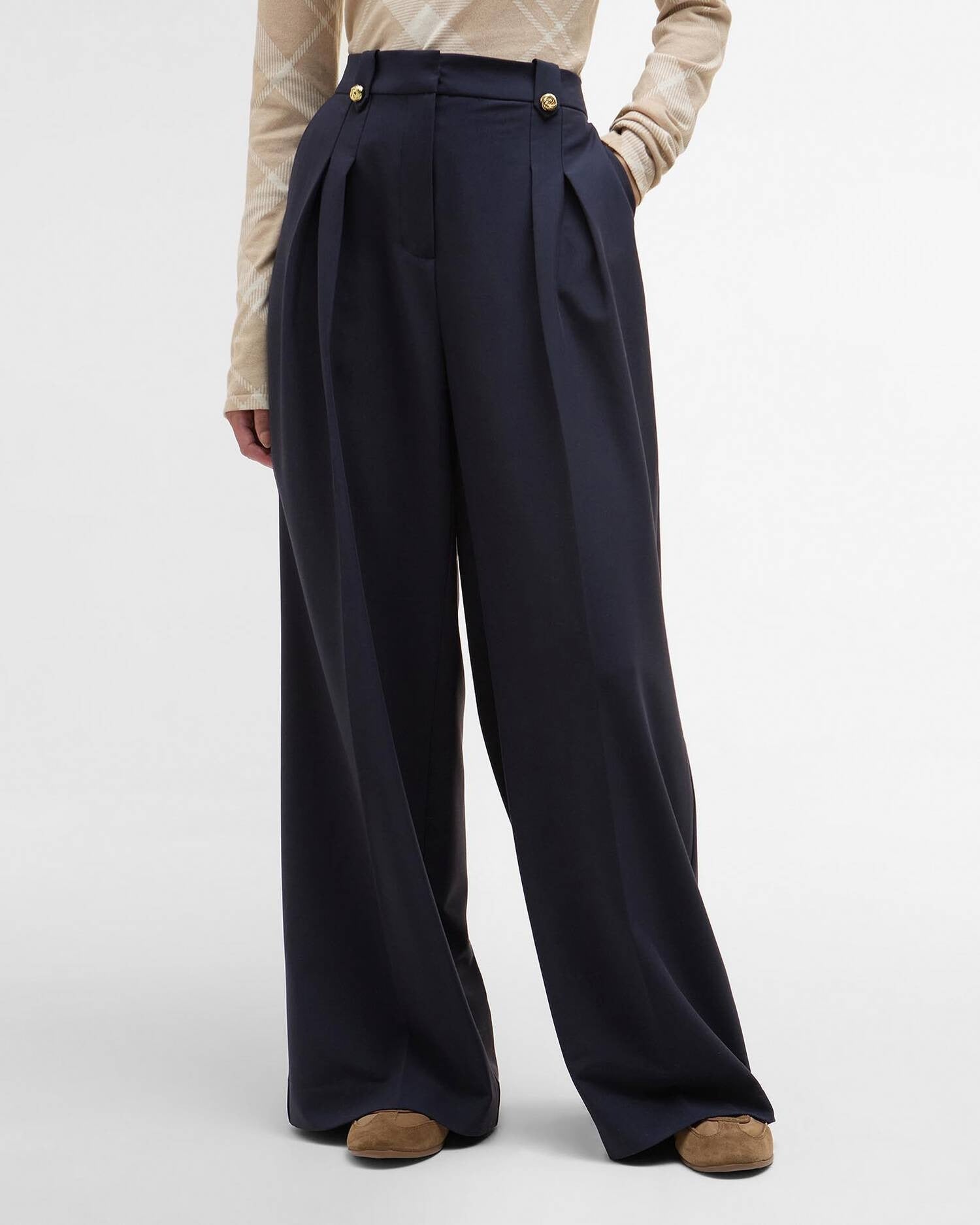 Young Ideas/Henmores - Avery Wide Leg Trousers - NY99 Dark Navy - 8