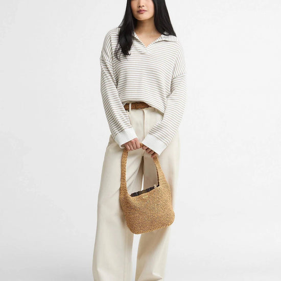 Young Ideas & Henmores - Aylesby Knitted Jumper - WH71 Cloud/Sand Stripe - 8
