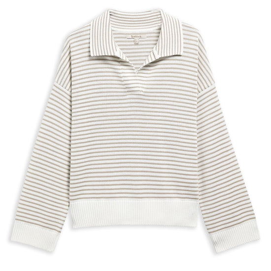 Young Ideas & Henmores - Aylesby Knitted Jumper - WH71 Cloud/Sand Stripe - 8