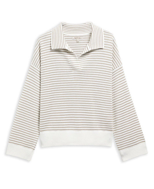 Young Ideas & Henmores - Aylesby Knitted Jumper - WH71 Cloud/Sand Stripe - 8