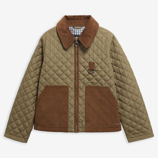 Young Ideas & Henmores - Aylesby Quilted Jacket - GN31 Dusky Green - 8