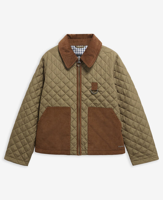 Young Ideas & Henmores - Aylesby Quilted Jacket - GN31 Dusky Green - 8