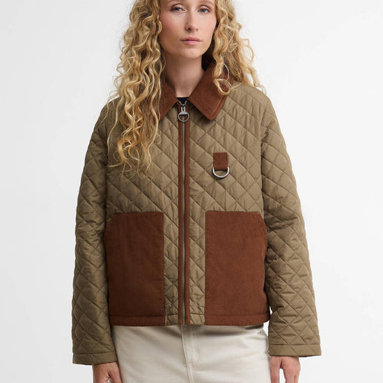 Young Ideas & Henmores - Aylesby Quilted Jacket - GN31 Dusky Green - 8