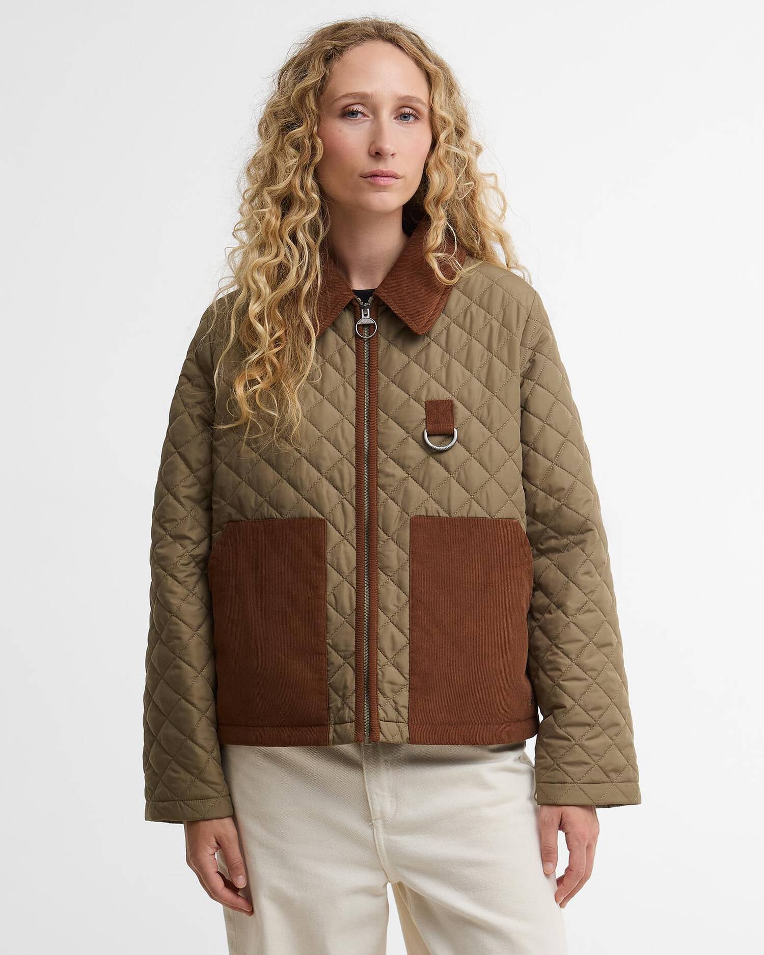 Young Ideas & Henmores - Aylesby Quilted Jacket - GN31 Dusky Green - 8